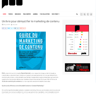 La Belgique découvre le Guide du marketing de contenu.